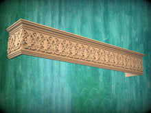 Load image into Gallery viewer, Wooden Window Pelmet, Cornice Board, Baroque Pelmet,  Antique classic carved curtain rod of wood pelmet