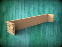Load image into Gallery viewer, Wooden Window Pelmet, Cornice Board, Baroque Pelmet,  Antique classic carved curtain rod of wood pelmet