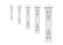 Load image into Gallery viewer, Ornate Wood Carved Architectural Pilaster for interior, Unfinished, column classic flute ionic, Carved Wood Trim Post Pillars