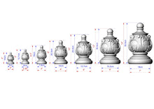 Load image into Gallery viewer, Decorative Antique Style Wooden Staircase Finial, Twisted cap, Staircase Newel Post Cap, Bed finials