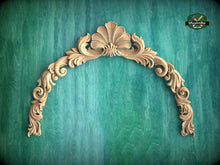 Load image into Gallery viewer, Wood Arch Wall Decor hardwood onlay, 1pc, Home Wall Embellishments, Furniture Carving, Wood Onlay