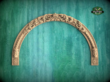 Load image into Gallery viewer, Carved Wood Arch - acanthus leaf, 1pc, Home Wall Embellishments, Furniture Carving, Wood Onlay