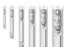 Load image into Gallery viewer, Carved pilaster od wood, Antique style decorative wooden pilaster, column classic flute ionic, Carved Wood Trim Post Pillars