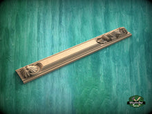 Load image into Gallery viewer, Carved pilaster od wood, Antique style decorative wooden pilaster, column classic flute ionic, Carved Wood Trim Post Pillars