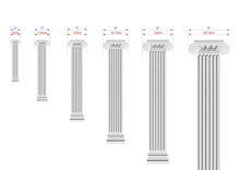 Load image into Gallery viewer, Classical wood ionic  pilaster, Unfinished, column classic flute ionic, Carved Wood Trim Post Pillars