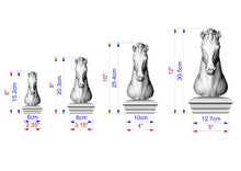 Load image into Gallery viewer, Horse Wooden Finial for Staircase Newel Post, Horse finial bed post, Horse statue of wood, Wooden Horse statue cap