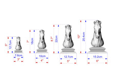 Load image into Gallery viewer, Horse Wooden Bust for Staircase Newel Post, Horse finial bed post, Horse statue of wood, Wooden Horse statue cap