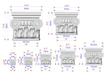 Load image into Gallery viewer, Neoclassical-style wood capital with acanthus leaves, Carved Wooden Capital, 1 piece, unpainted