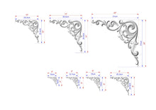 Load image into Gallery viewer, Scrolls Wood Carving (pair) made of wood, Set of 2pc, decorative wood, Classical-style hardwood acanthus cabinet onlays