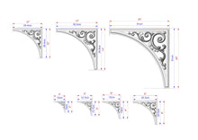 Load image into Gallery viewer, Arched Wood Carving (pair) made of wood, Set of 2pc, decorative wood, Classical-style hardwood acanthus cabinet onlays