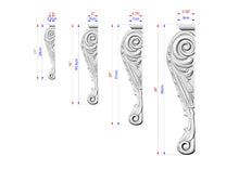 Load image into Gallery viewer, Long Carved Corbel of hardwood For Interior Decoration, Unpainted, Home Wall Embellishments, wood onlays, wood wall art decor