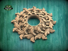 Load image into Gallery viewer, Round Chandelier Applique Rosette Onlay Detailed Acanthus Ornamentation