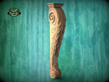 Load image into Gallery viewer, Long Carved Corbel of hardwood For Interior Decoration, Unpainted, Home Wall Embellishments, wood onlays, wood wall art decor