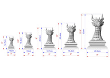 Load image into Gallery viewer, Dragon wooden statue, Dragon finial bed post, Wood dragon figurine, Wooden dragon sculpture