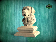 Load image into Gallery viewer, Labrador Statue #1 made of wood, Labrador Wooden Finial for Staircase Newel Post, Labrador finial bed post, Labrador statue of wood