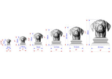Load image into Gallery viewer, Labrador Statue #2 made of wood, Labrador Wooden Finial for Staircase Newel Post, Labrador finial bed post, Labrador statue of wood