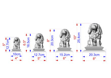 Load image into Gallery viewer, Cavalier King Charles Spaniel Wooden Finial for Staircase Newel Post, Spaniel finial bed post, King Charles   statue of wood