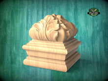 Load image into Gallery viewer, High Square Post Finials , Square Staircase Newel Post Cap, Square bed cap