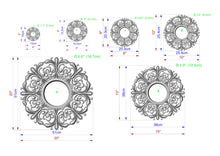 Load image into Gallery viewer, Unique Wooden Frames for Ceiling Chandeliers, Detailed Acanthus Ornamentation