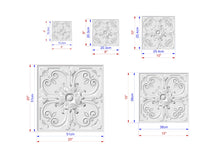 Load image into Gallery viewer, Square Carved Decor for the Coffered Ceiling, Detailed Acanthus Ornamentation, Ceiling decor
