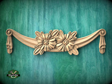 Load image into Gallery viewer, Carved Wood Aiguillette for Fireplace Mantel, 1pc, Home Wall Embellishments, Furniture Carving, Wood Onlay