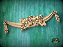 Load image into Gallery viewer, Carved Wood Aiguillette for Fireplace Mantel, 1pc, Home Wall Embellishments, Furniture Carving, Wood Onlay