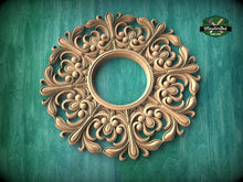 Load image into Gallery viewer, Unique Wooden Frames for Ceiling Chandeliers, Detailed Acanthus Ornamentation