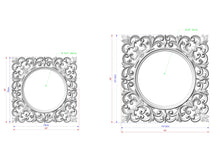 Load image into Gallery viewer, Classic Style Wooden Frames for Ceiling Chandeliers, Detailed Acanthus Ornamentation, Ceiling decor