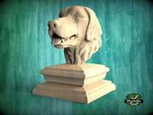 Load image into Gallery viewer, Golden Retriever Statue made of wood, Golden Retriever Wooden Finial for Staircase Newel Post, Labrador finial bed post