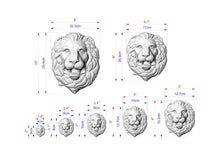 Load image into Gallery viewer, Lion Head Decor of Wood, Carved lion head, Unpainted, 1pc, Applique furniture decor DIY Furniture Trim Supplies wall ornaments pediments