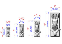 Load image into Gallery viewer, Corbel Merman of wood, Unpainted, Decorative Carved Wooden Corbel, 1pc, Home Wall Embellishments, wood onlays, wood wall art decor