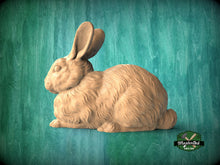 Load image into Gallery viewer, Lying Rabbit Wooden Finial for Staircase Newel Post, Rabbit finial bed post, Rabbit statue of wood, Wooden Rabbit statue cap