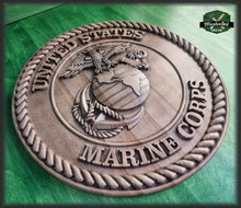 Load image into Gallery viewer, Marine Corps Seal made of wood, Coat of Arms of Marine Corps Seal eco product
