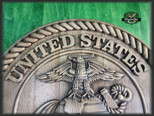 Load image into Gallery viewer, Marine Corps Seal made of wood, Coat of Arms of Marine Corps Seal eco product