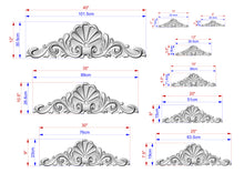 Load image into Gallery viewer, Wooden Shell decor, Wood Carved Applique Onlay, 1pc, Home Wall Embellishments, Furniture Carving