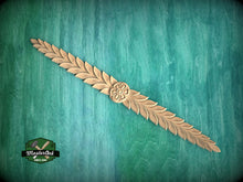 Load image into Gallery viewer, Handcrafted Floral Wood Trim Molding - Elegant Carved Wall Accent for Home Decor, Furniture Embellishment