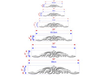 Load image into Gallery viewer, Renaissance Flourish Applique, 1 piece, Unpainted, Wood applique for fireplace surround and mantel