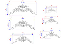 Load image into Gallery viewer, Classic Fleur-de-Lis and Palmette style Wooden Onlay for Elegant Home Decor, Combining styles