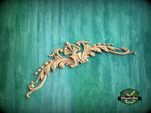 Load image into Gallery viewer, Classic Fleur-de-Lis and Palmette style Wooden Onlay for Elegant Home Decor, Combining styles