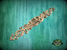 Load image into Gallery viewer, Baroque-Style Wooden Carving for Sophisticated Wall Decor, 1pc, Unfinished, Home Wall Embellishments, Furniture Carving, Wood Onlay