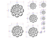 Load image into Gallery viewer, Ornate Wooden Carved Rosette, 1 piece, Unpainted, Home Wall Embellishments, round wooden trims, wood wall art decor
