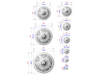 Load image into Gallery viewer, Ornate Wooden Ceiling Rosette with Acanthus Leaf Design, 1 pc, Unpainted, Home Wall Embellishments, round wooden trims, wood wall art decor