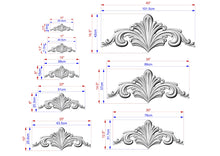 Load image into Gallery viewer, Acanthus Unpainted Wood Carved Embellishments Carved Wood Mantel Applique Home Decoration Wood Carving Wood Overlay