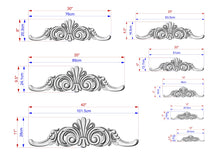 Load image into Gallery viewer, Ornate Wooden Scrollwork Applique for Home Decoration, Unpainted, Wood applique for fireplace surround and mantel