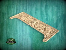 Load image into Gallery viewer, Victorian Scrollwork Wooden Panel for Antique-Inspired Decor, 1pc, Unfinished, Home Wall Embellishments, Furniture Carving, Wood Onlay