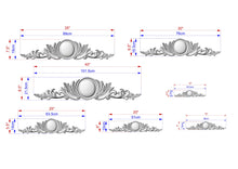 Load image into Gallery viewer, Neoclassical Wooden Carving with Center Plaque for Refined Wall Decor, Unpainted, 1pc, Home Wall Embellishments, Furniture Carving