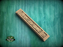 Load image into Gallery viewer, Elegance Etched in Grain: An Ornate Wooden Pilaster Carving, 1 pc, Unfinished, Carved Wood Trim Post Pillars