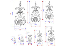 Load image into Gallery viewer, French Rococo Wooden Applique for Refined Home Decor, 1pc, Millwork Wood Decorative Shell Applique Moulding, Furniture Carving