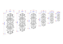 Load image into Gallery viewer, Vertical Floral Wooden Applique with Symmetrical Design, 1pc, Unfinished, Home Wall Embellishments, Furniture Carving, Wood Onlay