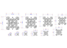 Load image into Gallery viewer, Ornate Floral Cross Wooden Applique for Elegant Decor, 1pc, Home Wall Embellishments, Furniture Carving, Wood Onlay, Unpainted